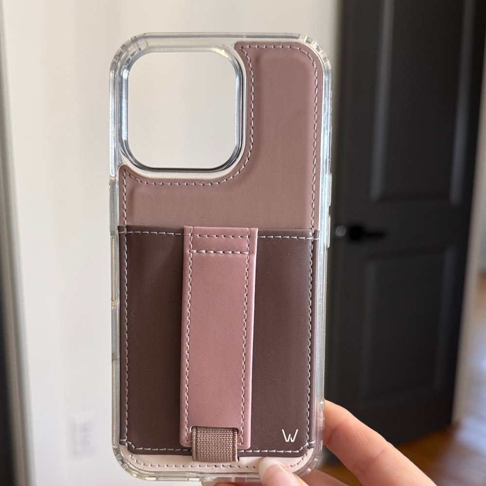 Phone Case with Stand - Pink and Brown